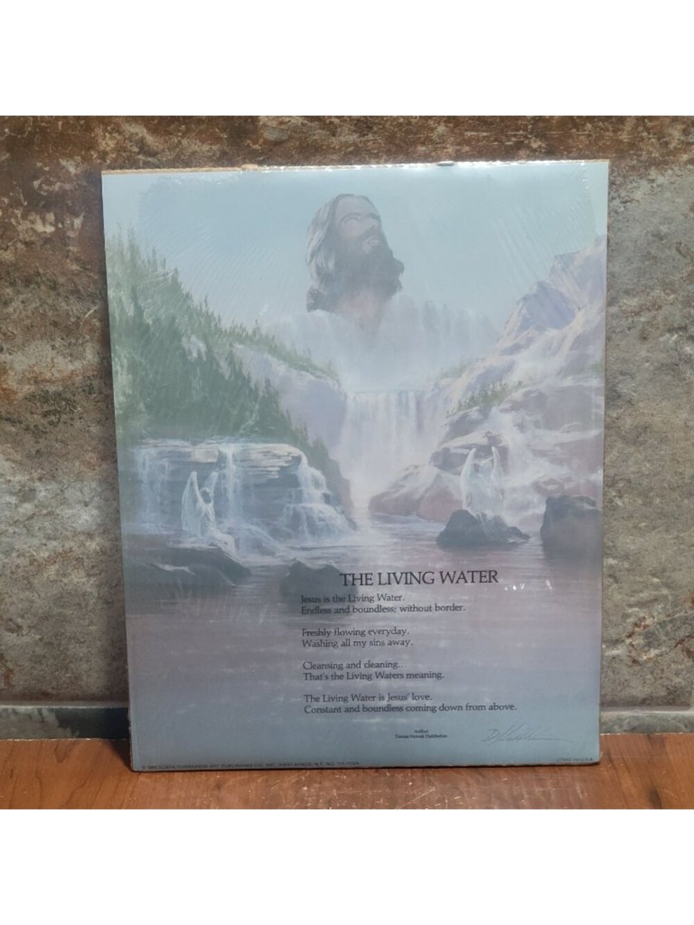Vintage Unframed The Living Water Art Print 1989 Wall Decor Danny Hahlbohm